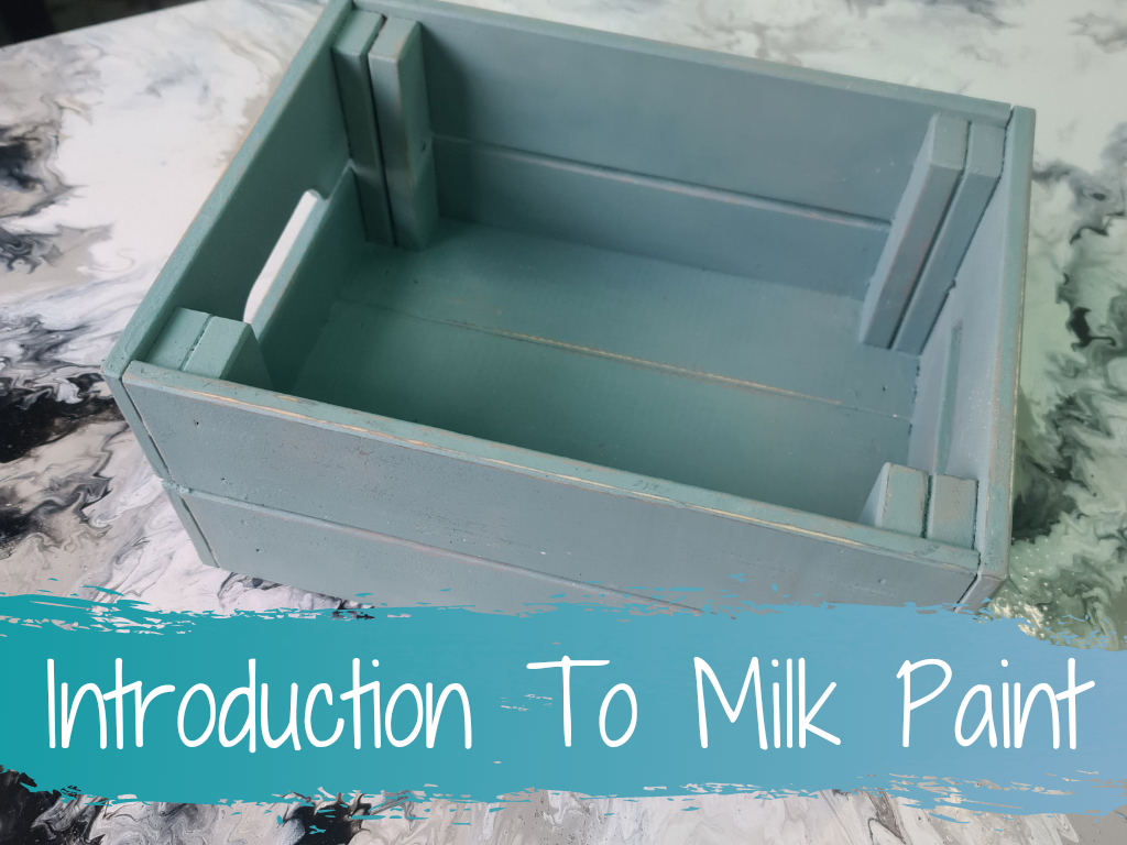 Milk painted crate