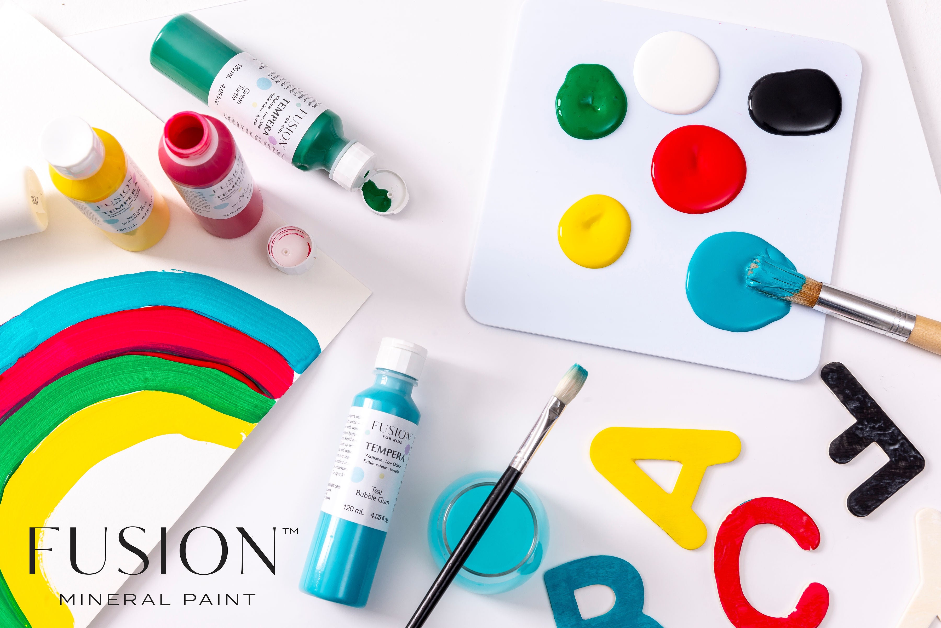 Fusion For Kids Tempera Kit - Rainbow Pack