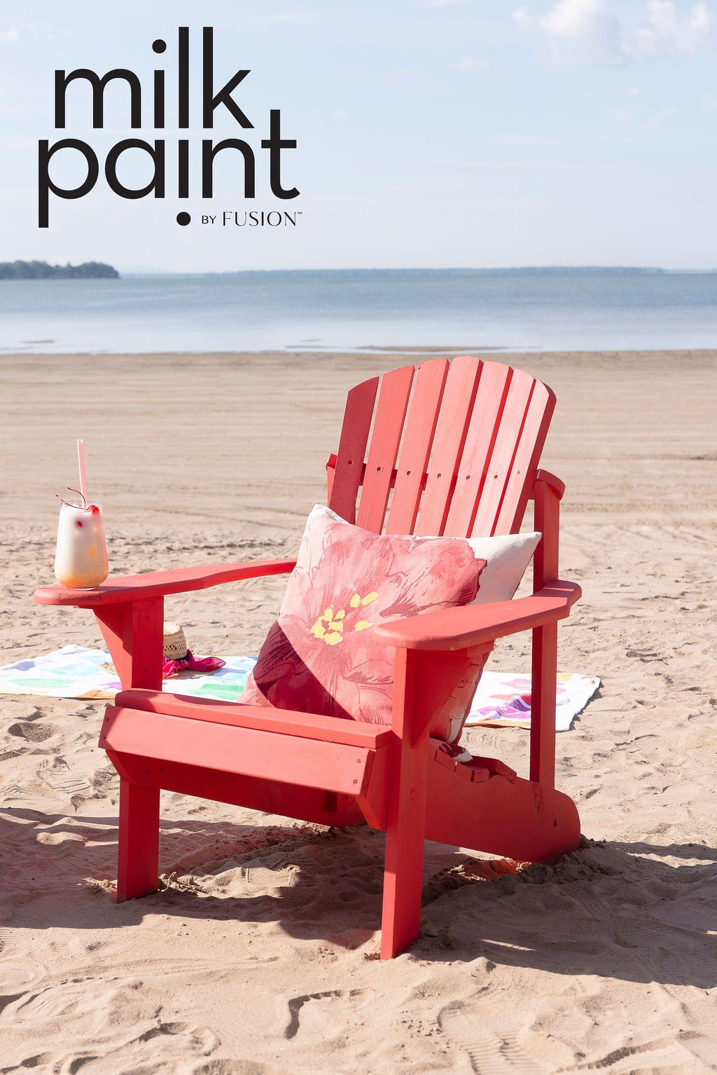 Fusion Milk Paint Hawaiian Hibiscus Painted Chair