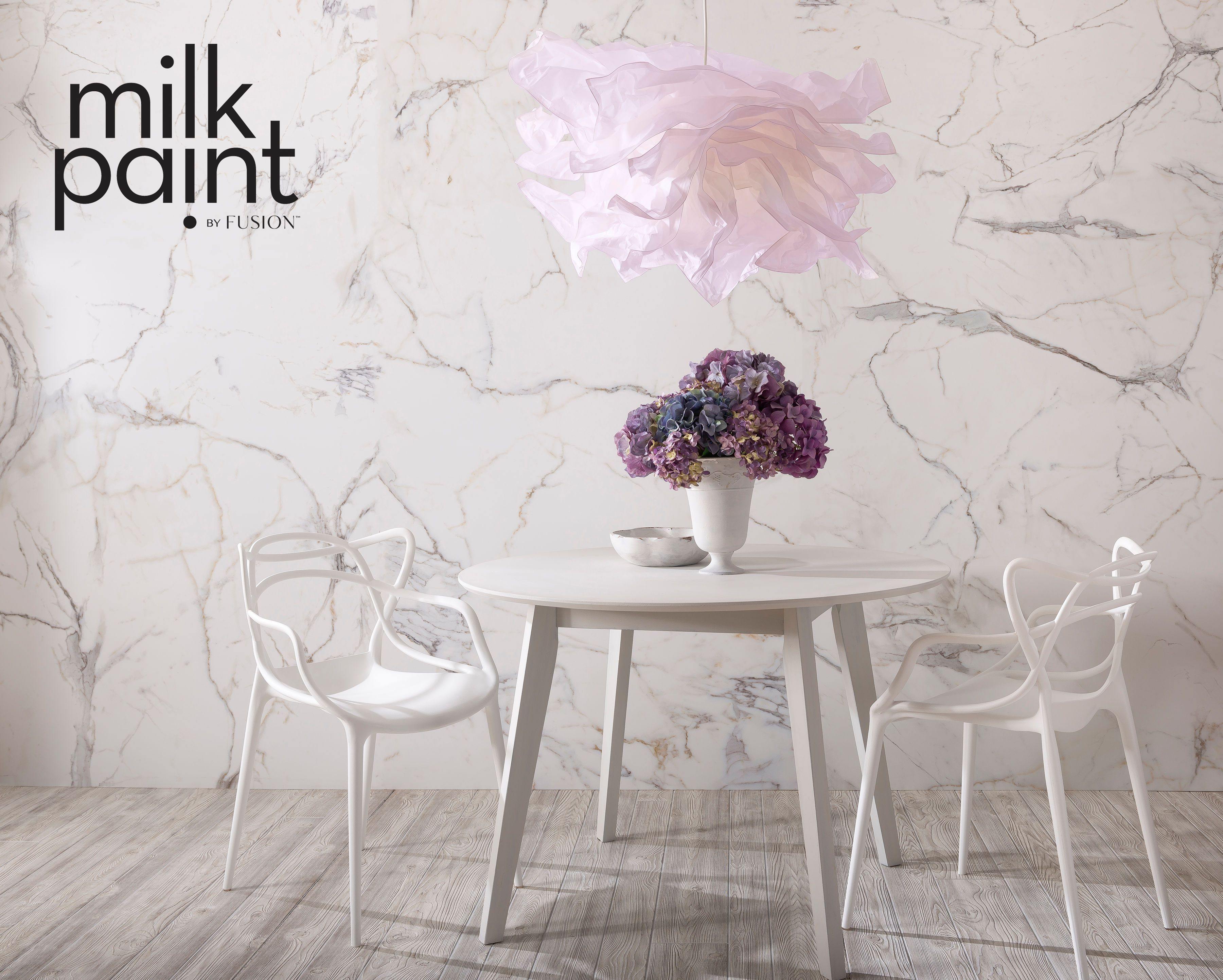 Fusion Milk Paint Marble Painted Table