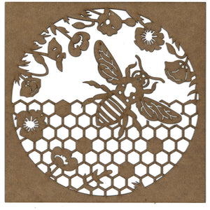PolyOnlay Bee and Honeycomb Panel S123