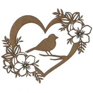 PolyOnlay Bird, Heart and Flowers S133
