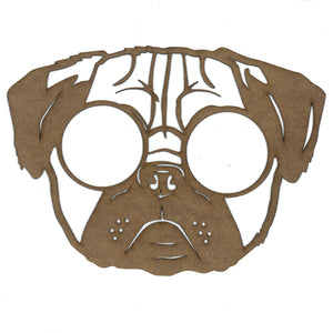 PolyOnlay Pug Dog in Sunglasses CutOut S136