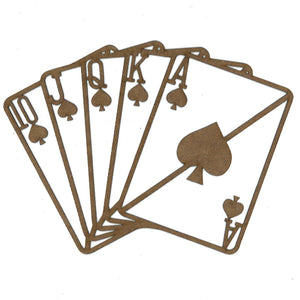 PolyOnlay Fan of Playing Cards Cut Out Shape S138