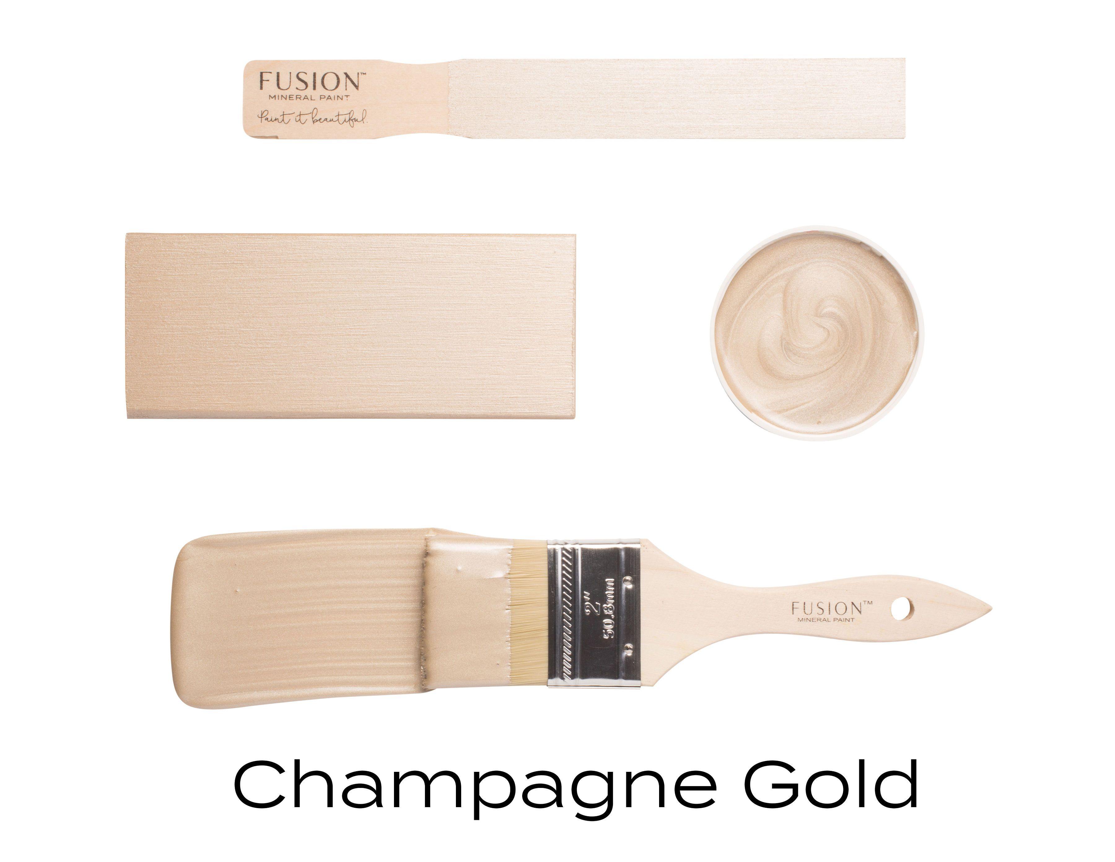 Fusion Mineral Paint Champagne Gold Brushstroke
