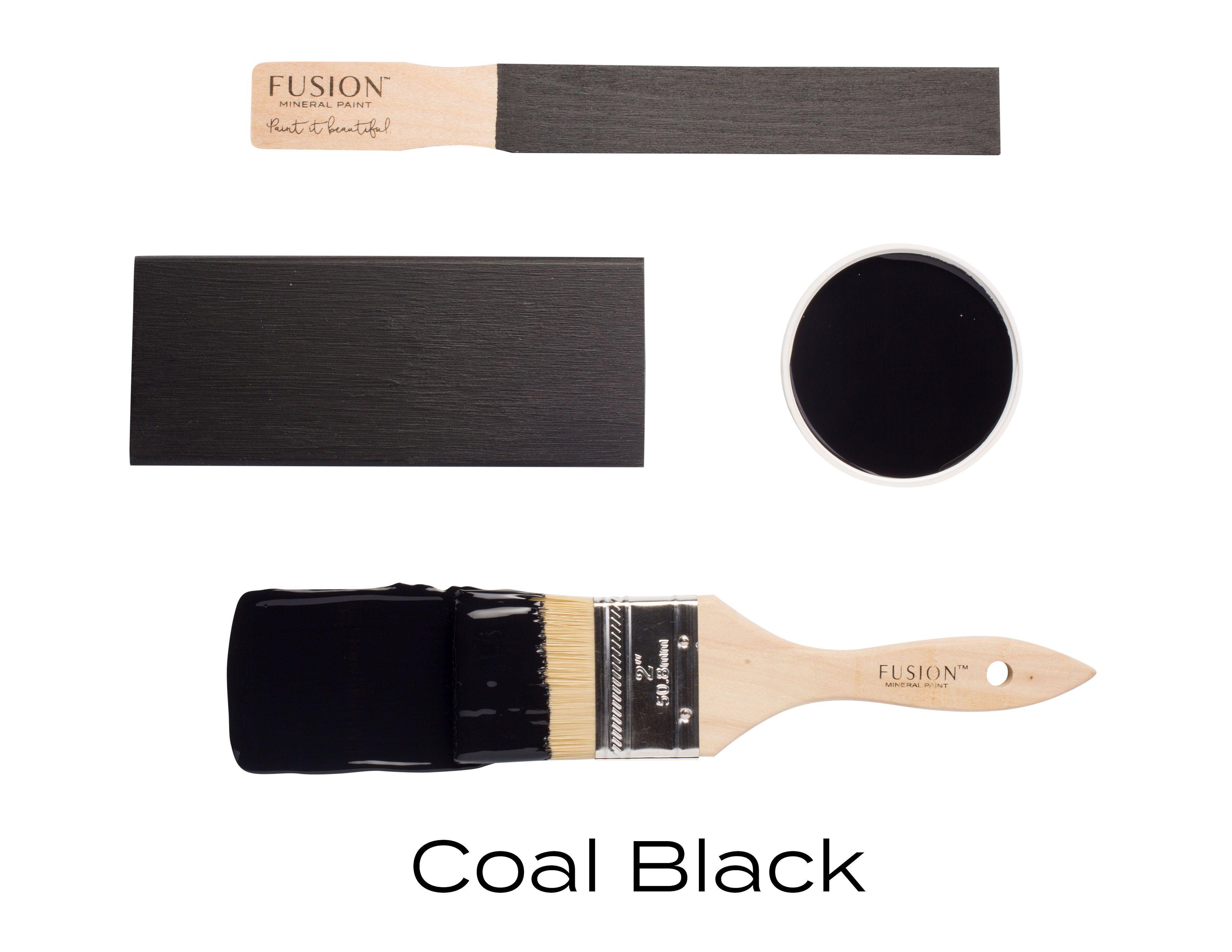 Fusion Mineral Paint Coal Black Brushstroke