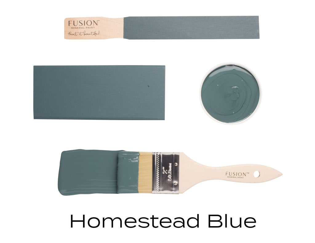 Fusion Mineral Paint Homestead Blue Brushstroke