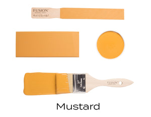 Fusion Mineral Paint Mustard Brushstroke