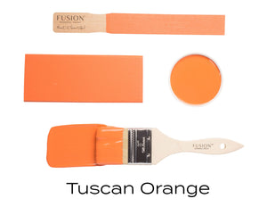 Fusion Mineral Paint Tuscan Orange Brushstroke