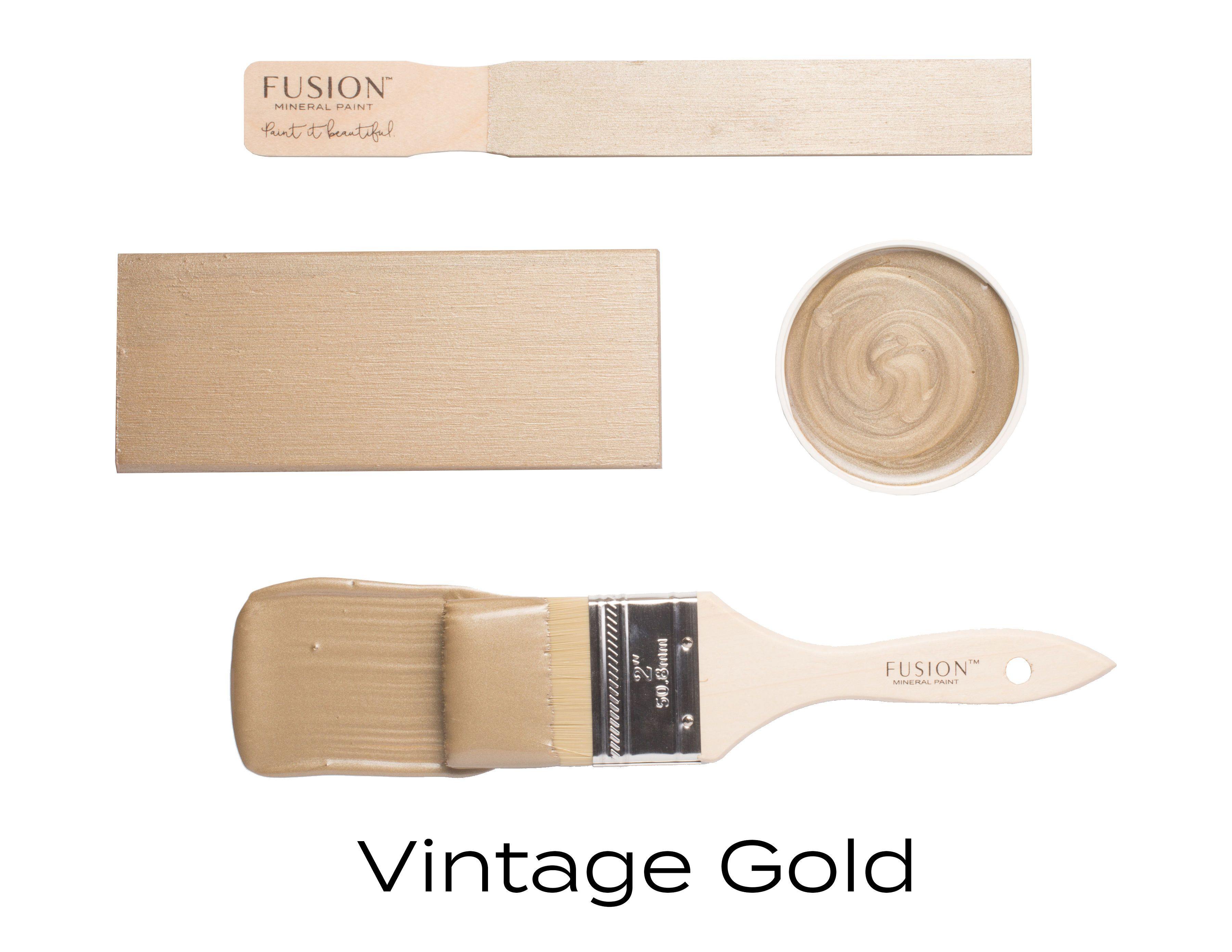 Fusion Mineral Paint Vintage Gold Brushstroke