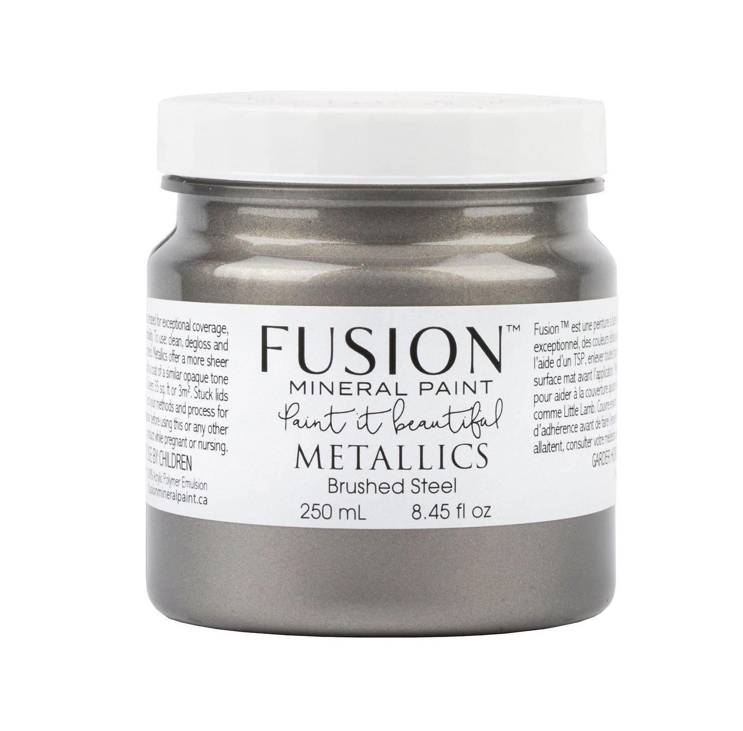 Fusion Mineral Paint Brushed Steel Jar